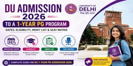 DU Admission to a 1year PG program